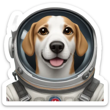 Dogs as if they were astronauts sticker
