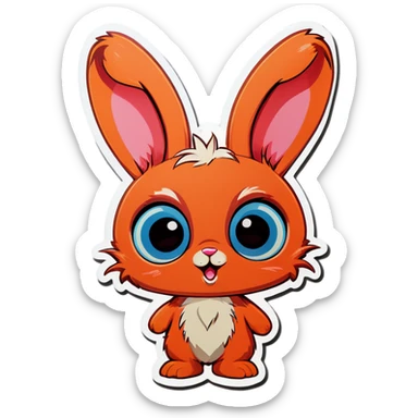 Bunny with big eyes sticker