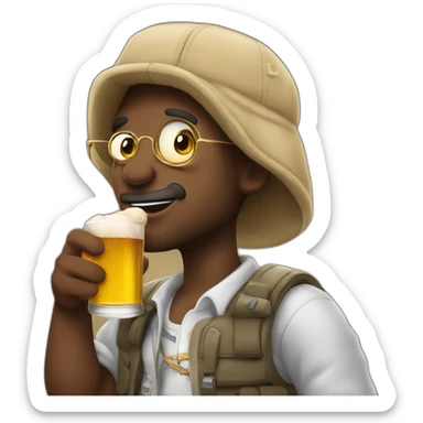 Pop smoke avec une bière sticker