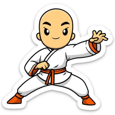 kung fu hero sticker