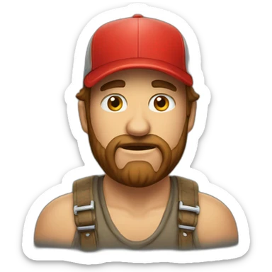 Brusete-canal-redneck-red-cap sticker