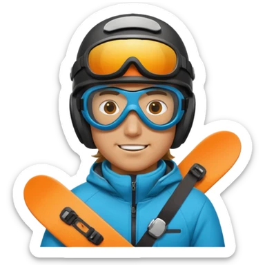 snowboarder carving sticker