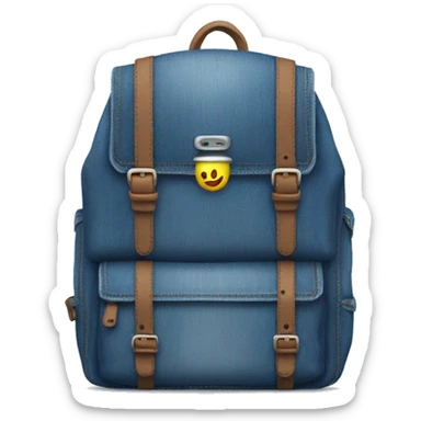 Denim backpack sticker