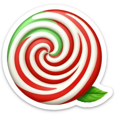 Peppermint emoji Google Noto Color emoji style  sticker