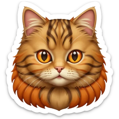 Persian tabby cat sticker
