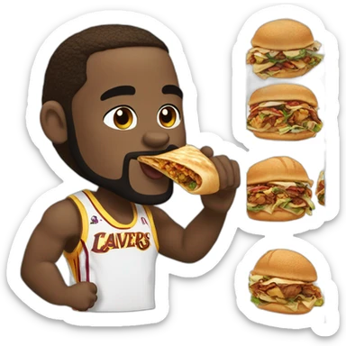 lebron james eating shawarma sticker