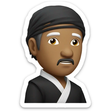 Maestro kung fu con perilla sticker