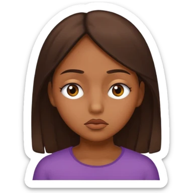 One eye shut thinking face girl sticker