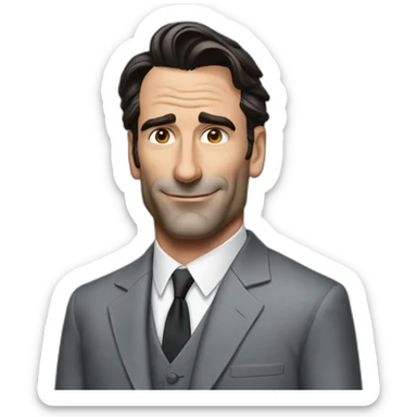 Jon hamm in suit sticker
