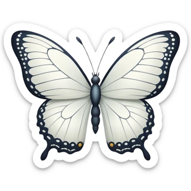 white butterfly sticker
