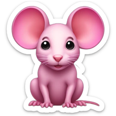 pink rat sticker
