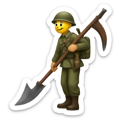 soviet union soldier with the sickle and hammer sticker