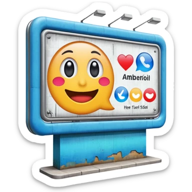 billboard on the street sticker