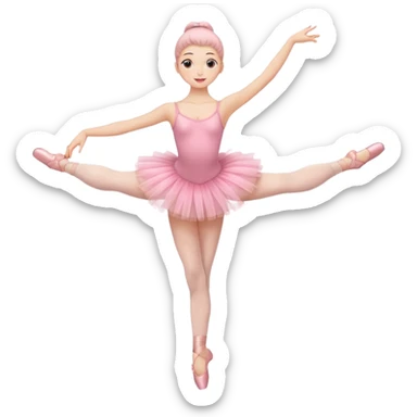 full body balet with pink tutu sticker