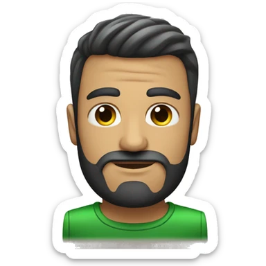 HOMBRE CABELLO CORTO OJOS VERDES BARBA CANDADO sticker