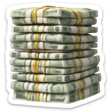 Big money stacks sticker
