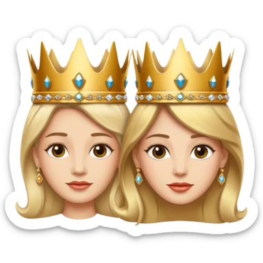 king and queen crown sticker