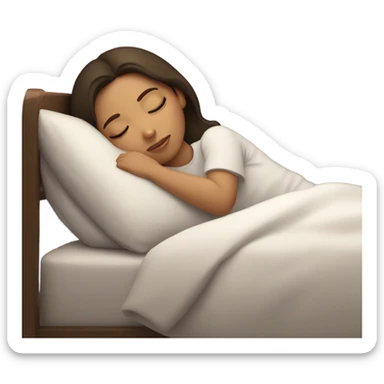 Brunette girl sleeping sticker