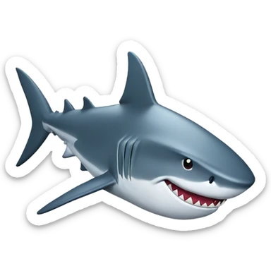 shark with tomhat sticker