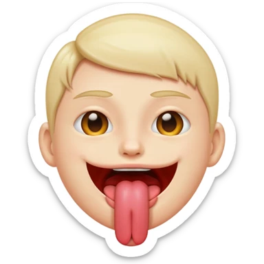  tongue sticking out sticker