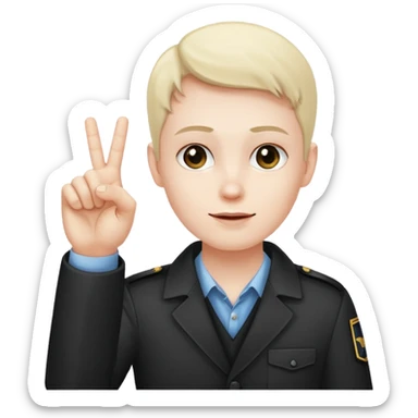 Three-finger salute sticker