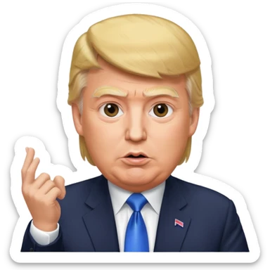 Donald Trump speaking at a rally sticker