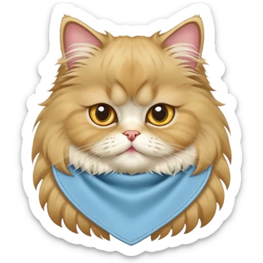 A Persian Cat Neck Wearing a Bibs sticker