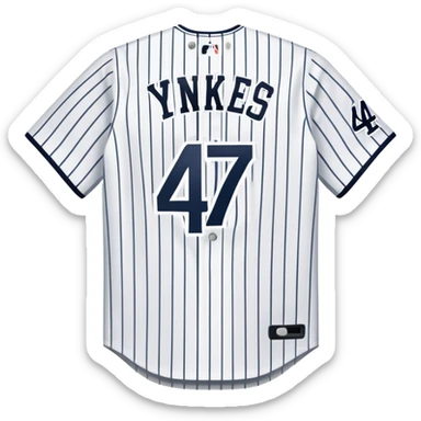Yankees jerseys with the 47 sticker