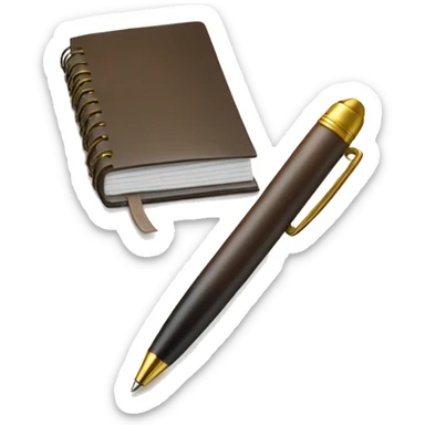 planner book and pen sticker