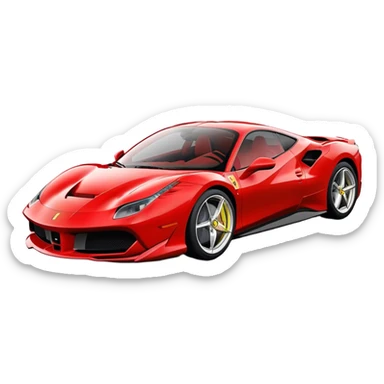 Ferrari 488 GTB - Ferrari (Model Year: 2020) (Iconic colour: Red) sticker