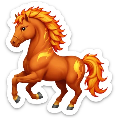 fire horse emoji to push notification . more fire on the horse look like hero sticker