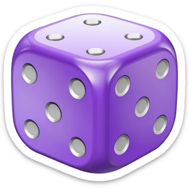 lucky white and purple sticker