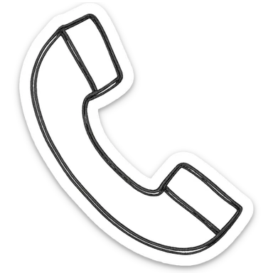 phone icon in hand drawn style sticker