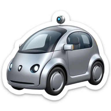 future delivery car robot sticker