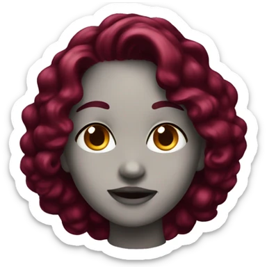 dark cherry red <?3 sticker