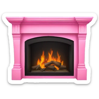 pink fireplace mantle sticker