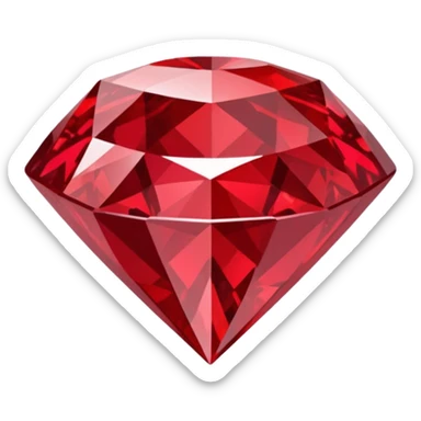 red glitter diamond sticker