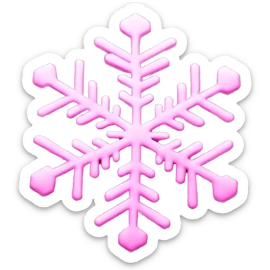 pink snowflake sticker
