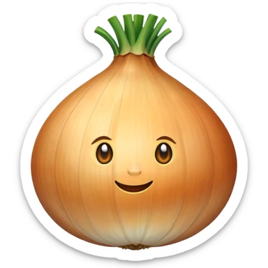 an onion  sticker