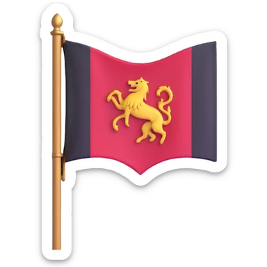 medieval flag banner sticker