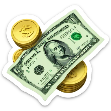 price tag with money sticker