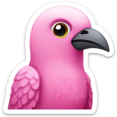 Pink bird sticker