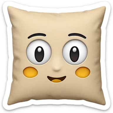 square cushion pillow sticker