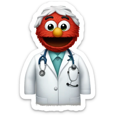 Doctor Elmo sticker
