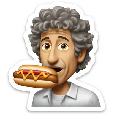 2024 bob dylan eating a chicago style hot dog sticker