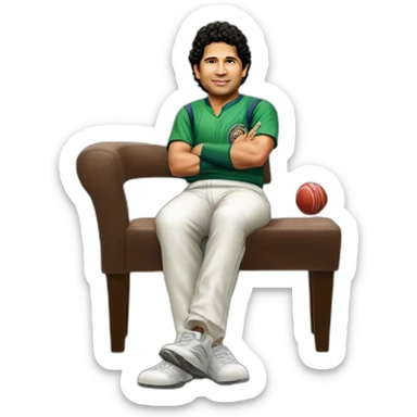 Sachin Tendulkar sitting sticker