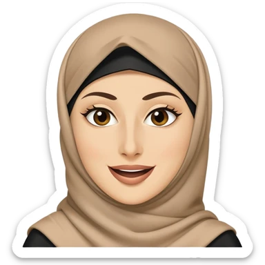 Niqab lady winking  sticker