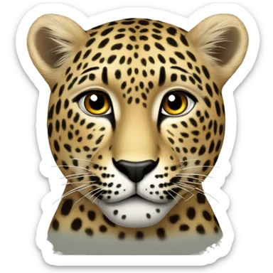 leopard now sticker
