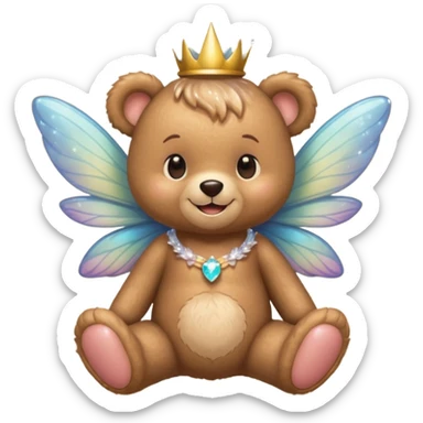 Teddy and fairy as a couple sticker