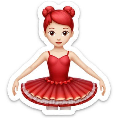Make apple type ballerina emojis  sticker